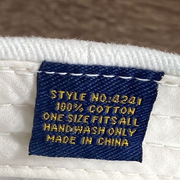 Vintage Mens White & Black Adjustable Hat Bumper to Bumper Motorsports - Picture 8 of 9